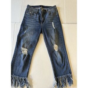 Just Black made in USA size 26 women's jeans fringe legs